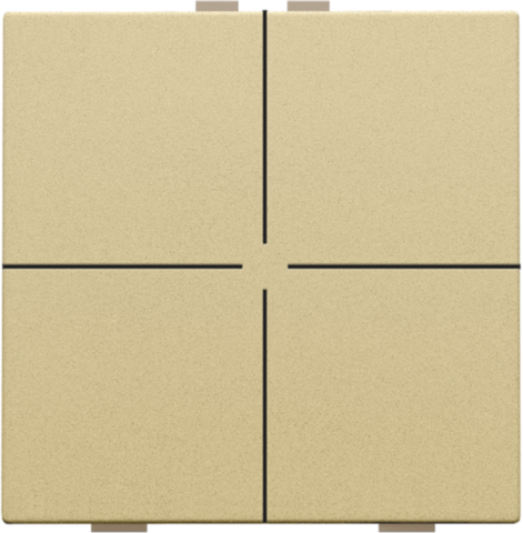 Viervoudige drukknop voor Niko Home Control, gold coated