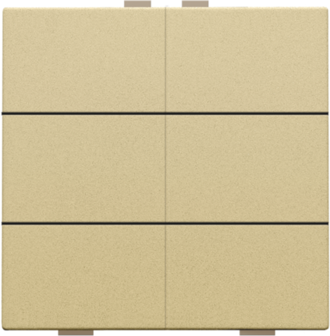 Zesvoudige drukknop voor Niko Home Control, gold coated