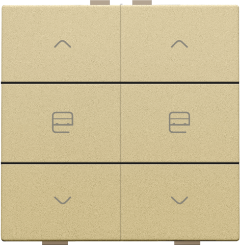 Dubbele motorsturingsbediening voor Niko Home Control, gold