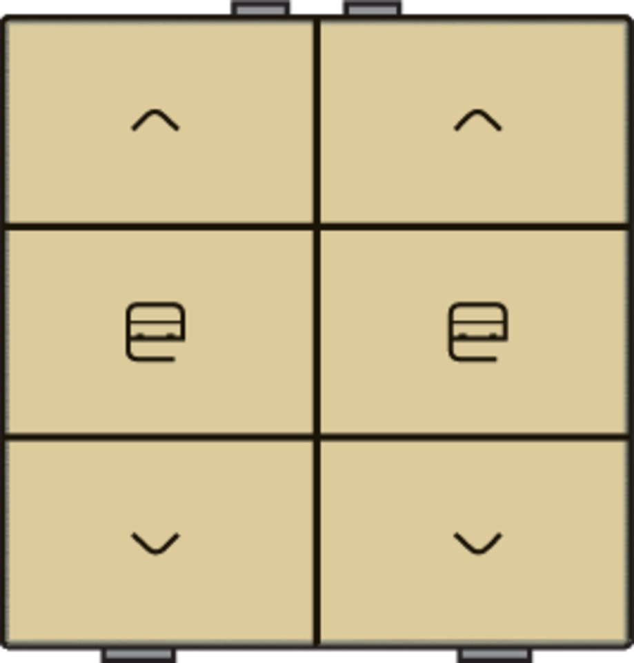 Niko 221-51036: Dubbele motorsturingsbediening voor Niko Home Control, gold coated - Image 2