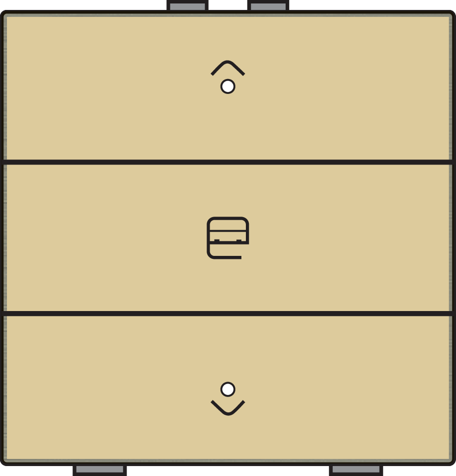 Niko 221-52033: Enkelvoudige motorsturingsbediening met led voor Niko Home Control, gold coated - Image 2