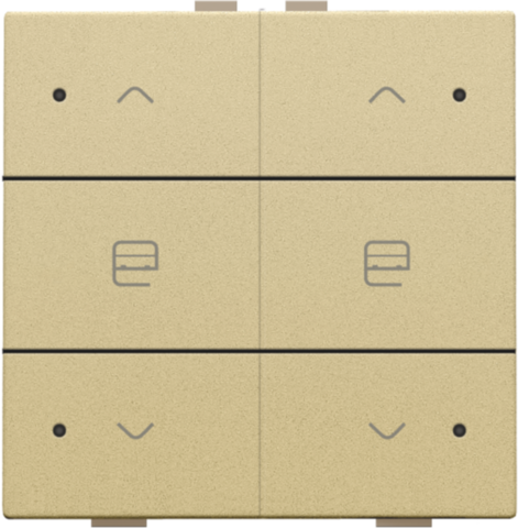 Dubbele motorsturingsbediening met led voor Niko Home Contro