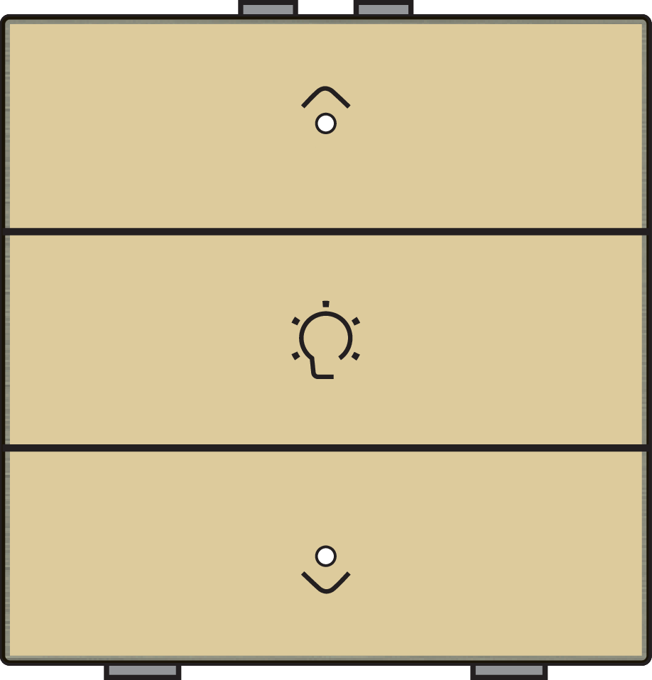 Niko 221-52043: Enkelvoudige dimbediening voor Niko Home Control met leds, gold coated - Image 2