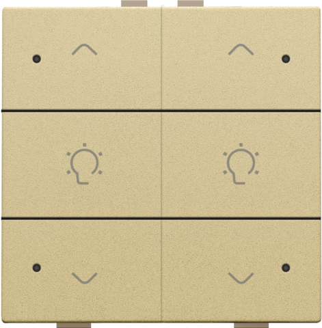 Dubbele dimbediening met led voor Niko Home Control, gold co