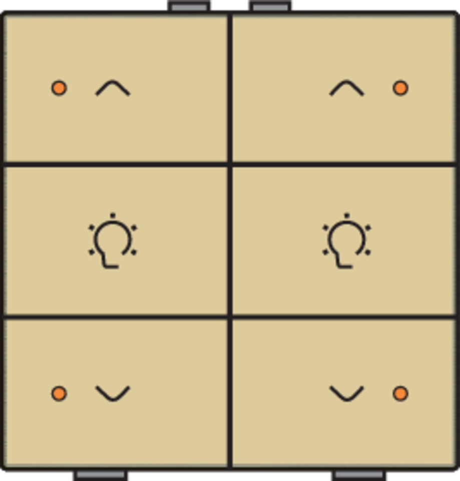 Niko 221-52046: Dubbele dimbediening met led voor Niko Home Control, gold coated - Image 2