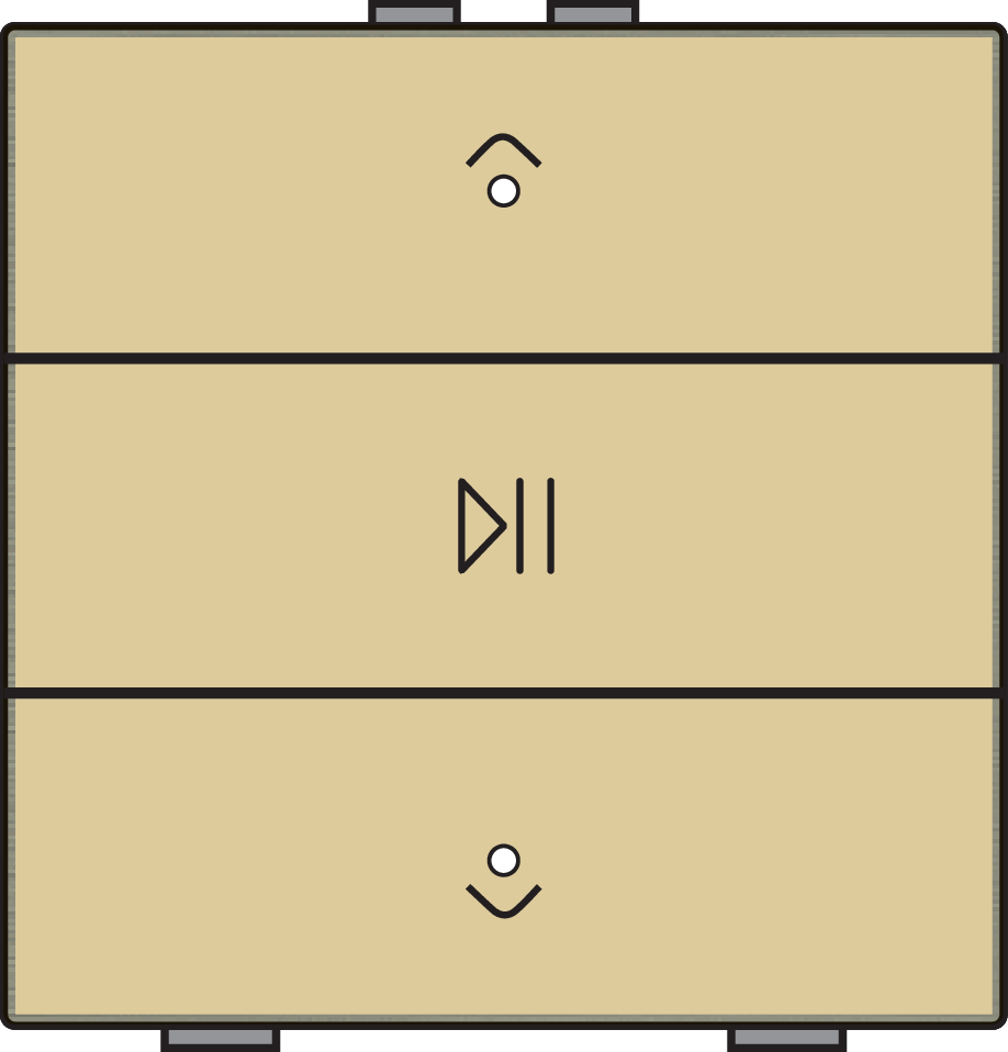 Niko 221-52073: Enkelvoudige audiobediening met leds voor Niko Home Control, gold coated - Image 2