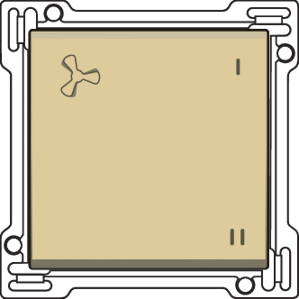 Niko 221-61106: Afwerkingsset voor mechanisch gecontroleerde ventilatiebediening, gold coated - Image 2