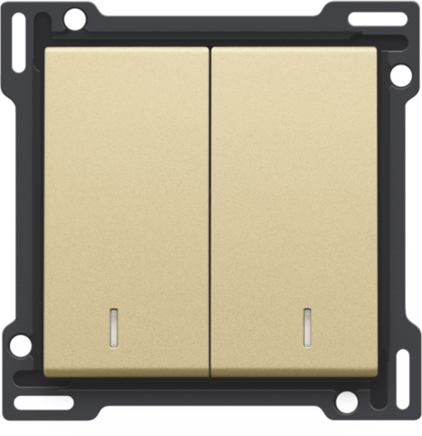 Afwerkingsset met dubbele lens voor serieschakelaar, wissels