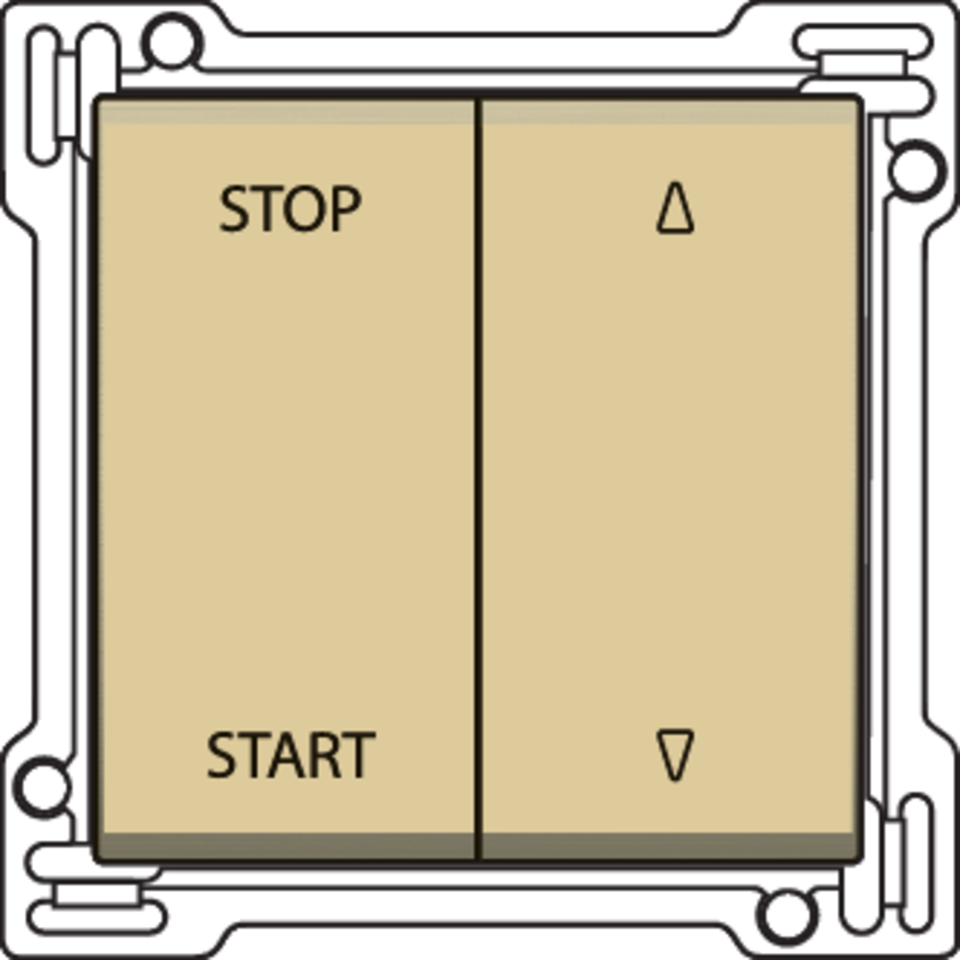 Niko 221-65905: Afwerkingsset voor elektrisch gescheiden rolluikschakelaar, gold coated - Image 2