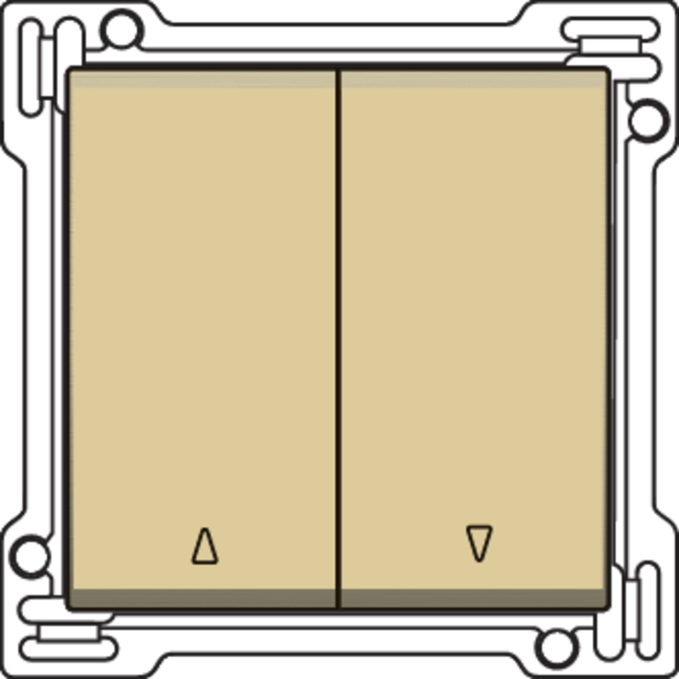 Niko 221-65914: Afwerkingsset voor tweevoudige rolluikdrukknop, gold coated - Image 2