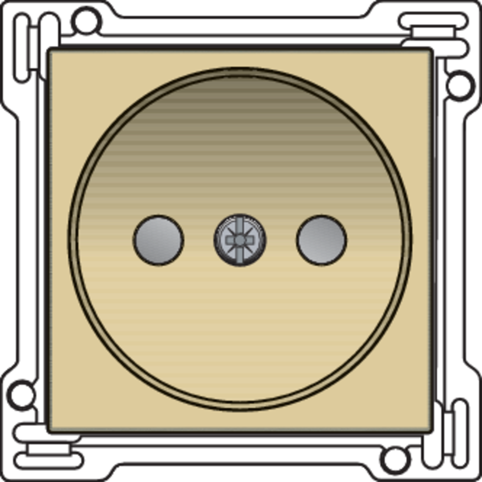 Niko 221-66501: Afwerkingsset voor stopcontact zonder aarding met beschermingsafsluiters, inbouwdiepte 21 mm, gold coated - Image 2