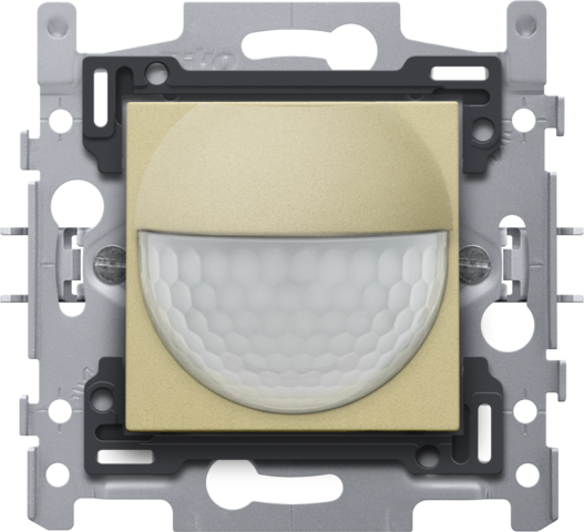 Niko 221-78010: Bewegingsmelder, 230 V, 8 m, 180°, wanddetector, voor inbouwdoos, gold coated