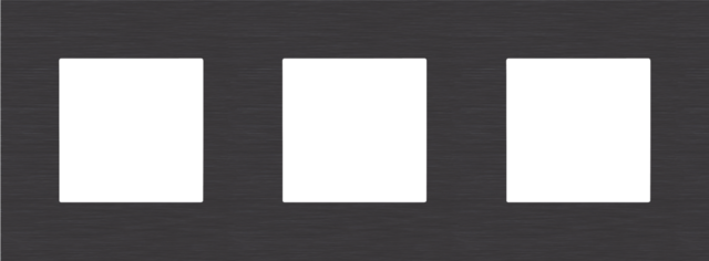 Drievoudige afdekplaat, 71 mm centerafstand, Niko Pure alu b