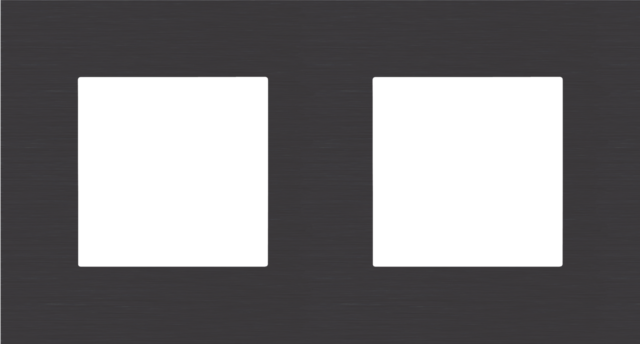 Tweevoudige afdekplaat met 71 mm centerafstand, Niko Pure al