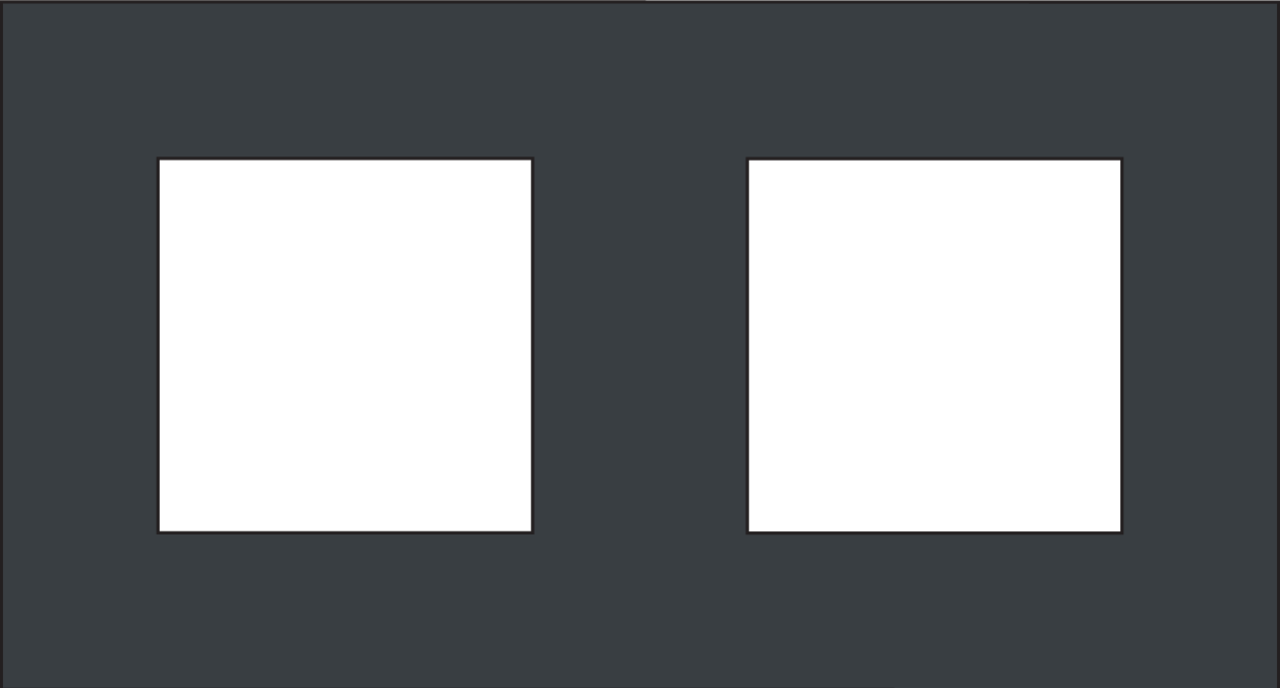 Niko 224-76800: Tweevoudige afdekplaat met 71 mm centerafstand, Niko Pure alu black brushed - Image 2