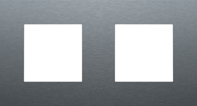 Tweevoudige afdekplaat met 71 mm centerafstand, Niko Pure al