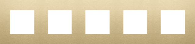 Vijfvoudige afdekplaat, 71 mm centerafstand, Niko Pure alu g