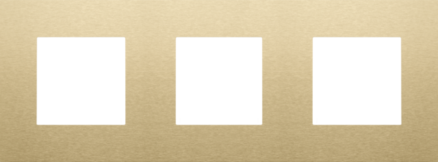 Drievoudige afdekplaat, 71 mm centerafstand, Niko Pure alu g