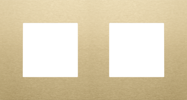 Tweevoudige afdekplaat met 71 mm centerafstand, Niko Pure al