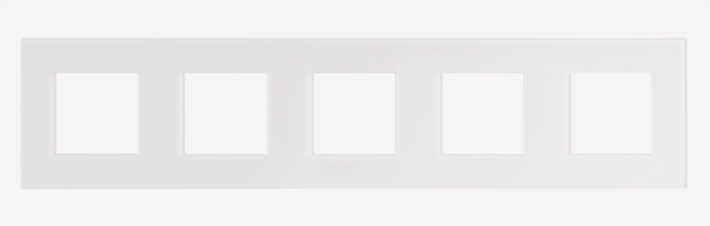 Vijfvoudige afdekplaat, 71 mm centerafstand, Niko Pure liqui