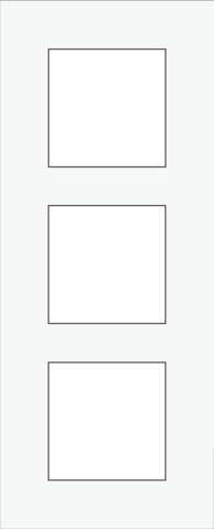 Drievoudige afdekplaat, 60 mm centerafstand, verticaal, Niko