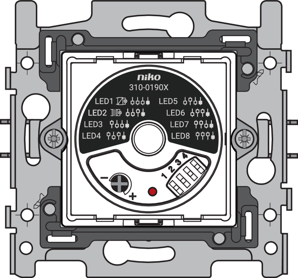 Niko 310-01900: Sokkel voor universele draaiknopdimmer met CAB-ontstoring, 5 – 325 W, 3-draads - Image 2