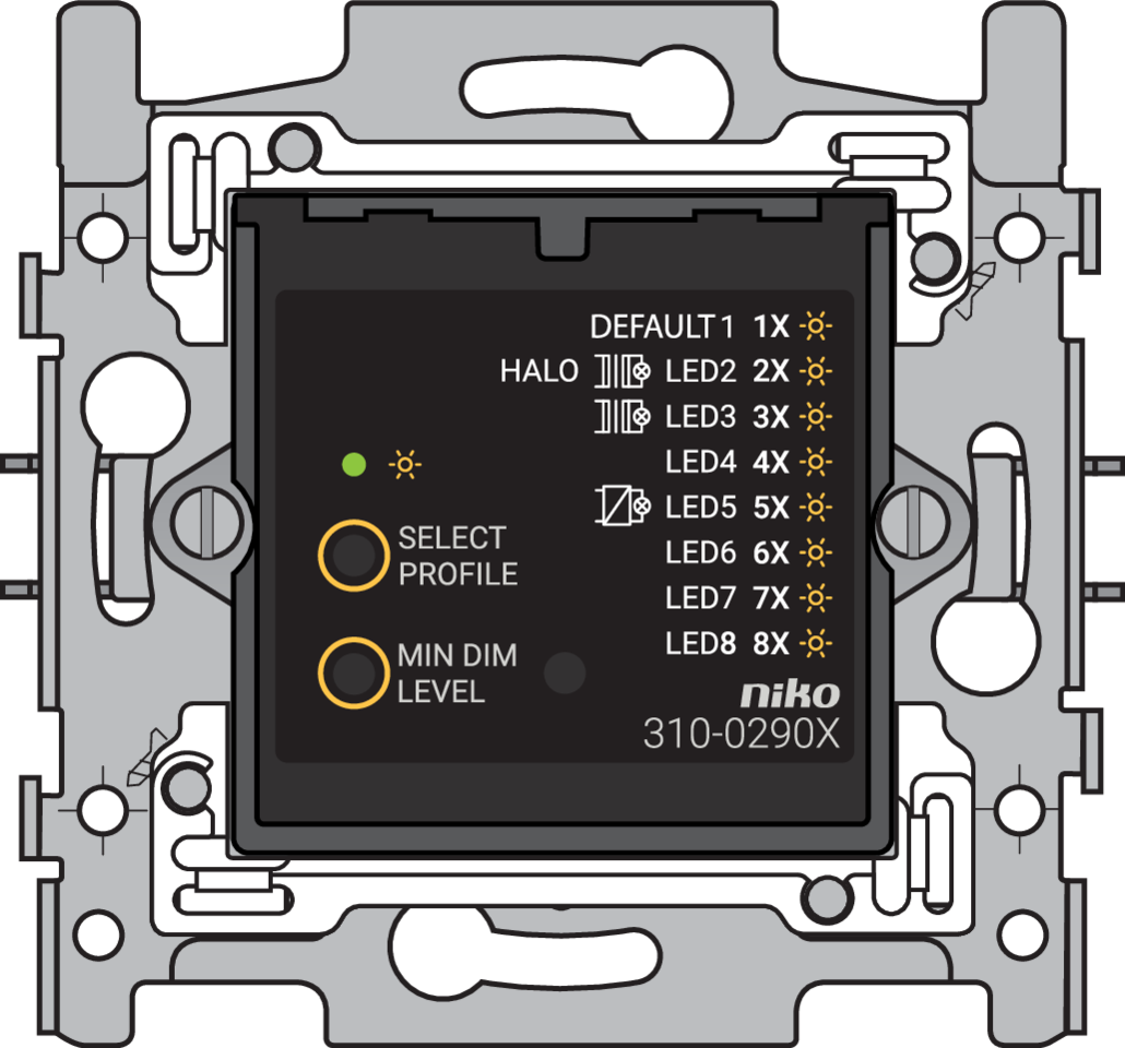 Niko 310-02900: Sokkel voor universele drukknopdimmer met CAB-ontstoring, 2-draads, 3 – 300 W - Image 2