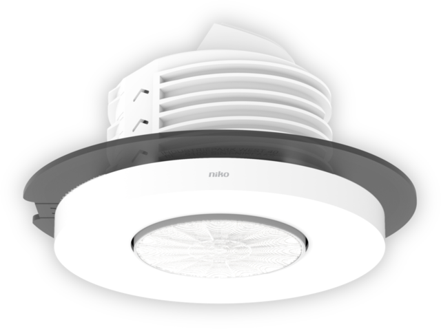 Niko 350-601021: Aanwezigheidsmelder 360°, 230 V, 12 m, slave, voor inbouw