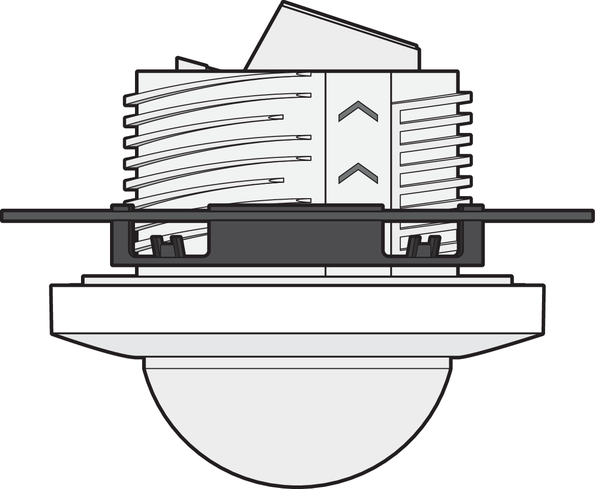 Niko 353-751021: Aanwezigheidsmelder P46LR, DALI-2, secundair - BMS, 32-37 m, voor inbouw (SnapFit), wit - Image 2