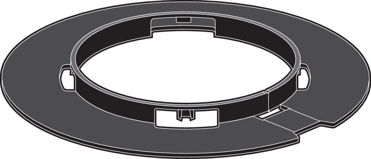 Niko 353-991982: Montagering voor P4XMR-, P4XLR-, M4XMR- en M4XLR-inbouwmelders (SnapFit) (RAL 9005). - Image 2