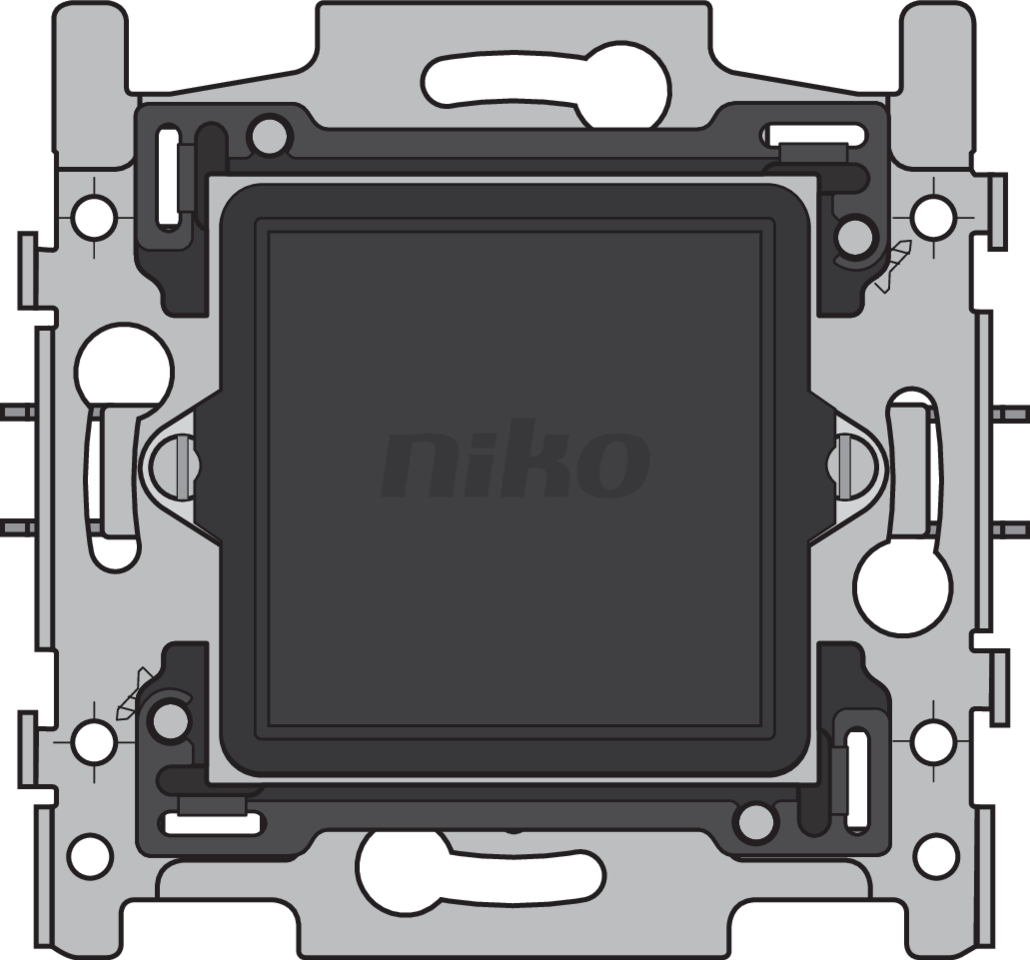 Niko 360-00000: Sokkel voor een draadloze dimschakelaar, 60 x 71 mm, klauwbevestiging - Image 2