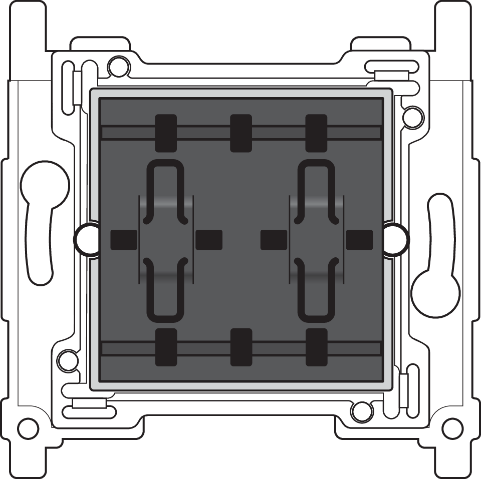 Niko 410-00002: Sokkel voor draadloze schakelaar met 4 bedieningsknoppen - Image 2