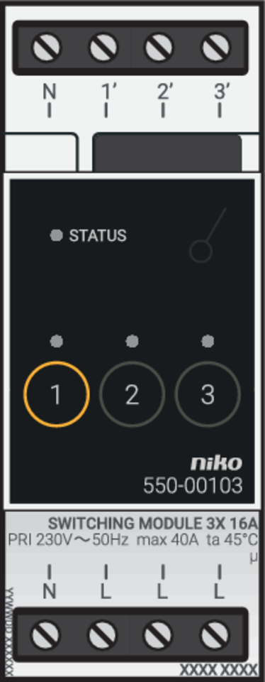 Niko 550-00103: Schakelmodule voor Niko Home Control voor drie verschillende kringen - Image 2