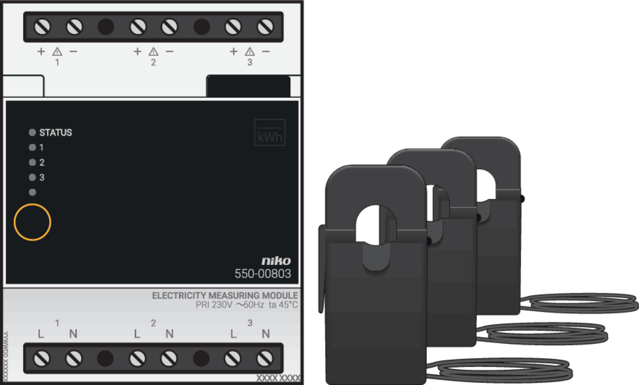 Niko 550-00803: Meetmodule elektriciteit (3 kanalen) voor Niko Home Control - Image 2