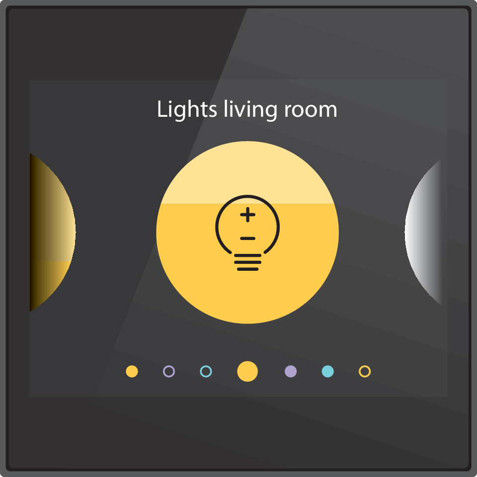 Niko 550-18000: Digital black, een geconnecteerd en personaliseerbaar bedieningsscherm voor Niko Home Control, 24 V, klauwbevestiging - Image 2