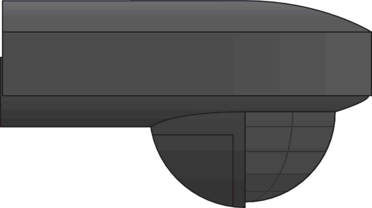 Niko 550-20201: Bewegingsmelder, Niko Home Control, 13 m, 180°, IP54, met oriënteerbare lens, voor opbouw, antraciet - Image 2