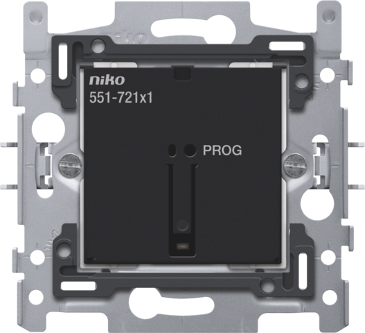 Niko 551-72101: Geconnecteerde enkelvoudige schakelaar, sokkel, 10 A, 60 x 71 mm, klauwbevestiging, Easywave #-technologie