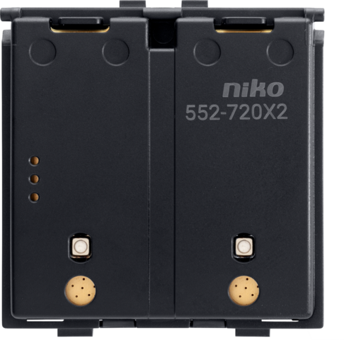 Niko 552-72012: Draadloze schakelaar met batterij, tweevoudig, Zigbee®, zonder sokkel