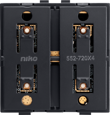 Niko 552-72014: Draadloze schakelaar met batterij, viervoudig, Zigbee®, zonder sokkel
