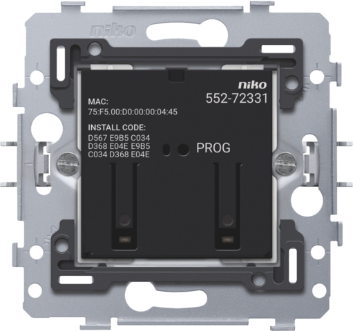Niko 552-72331: Geconnecteerde motorbediening, sokkel, 3 A,71 x 71 mm, klauwbevestiging, Zigbee®