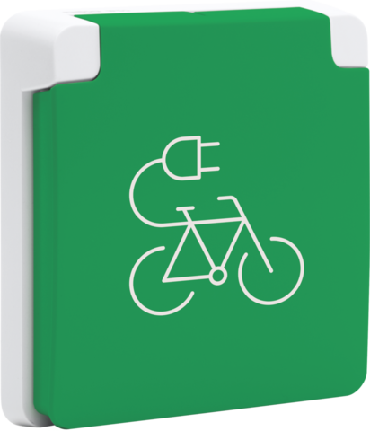 Spuitwaterdicht fietsoplaadpunt 16 A/250 Vac met penaarde, b