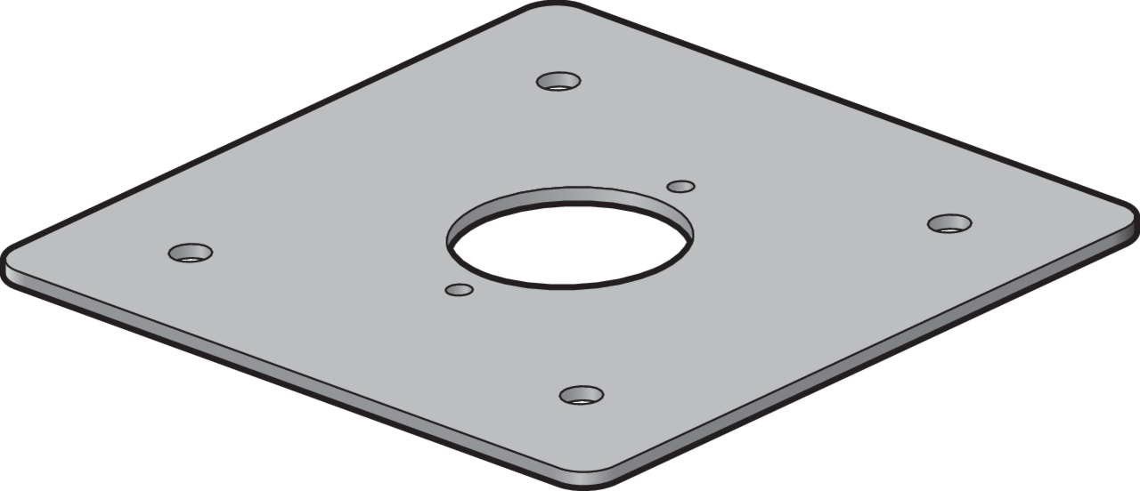 Niko 700-36709: Poedergelakte grondplaat voor spuitwaterdichte tuinpaaltjes, grijs - Image 2