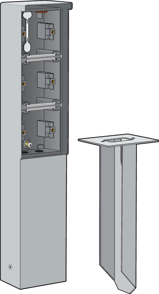 Niko 700-36830: Spuitwaterdichte tuinpaal met grondpin voor drie Niko Hydro functies, grijs - Image 2