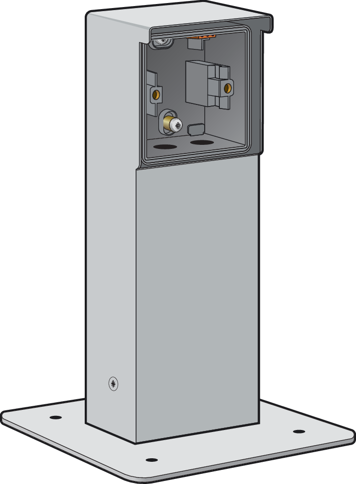 Niko 700-36910: Spuitwaterdichte tuinpaal met grondplaat voor één Niko Hydro functie, grijs - Image 2