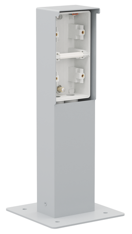 Spuitwaterdichte tuinpaal met grondplaat voor twee Niko Hydr