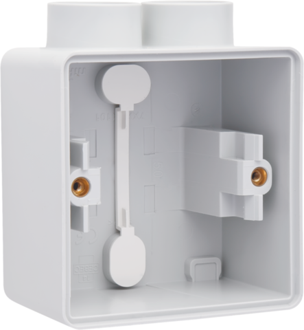 Spuitwaterdichte enkelvoudige opbouwdoos met één tweevoudige