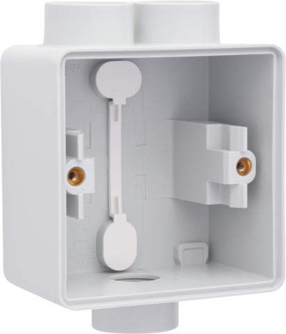 Spuitwaterdichte enkelvoudige opbouwdoos met één tweevoudige