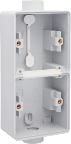 Spuitwaterdichte dubbele verticale opbouwdoos met twee enkel