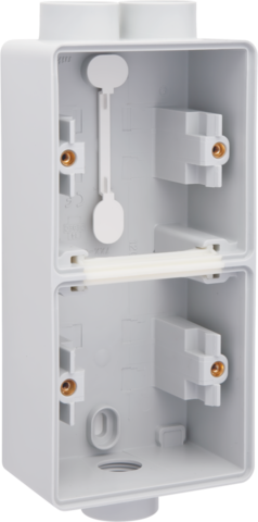 Spuitwaterdichte dubbele verticale opbouwdoos met één tweevo