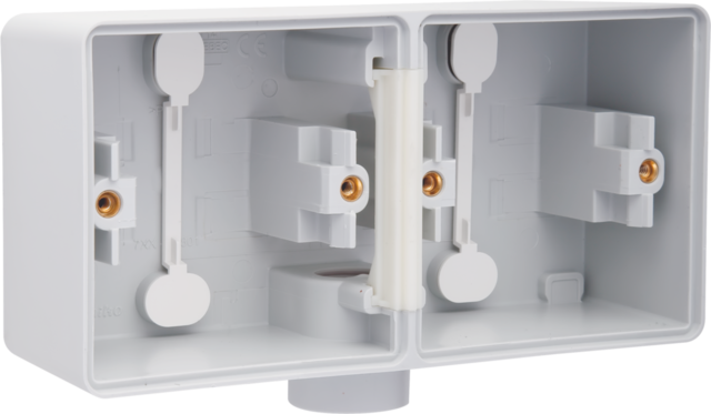 Spuitwaterdichte dubbele horizontale opbouwdoos met één M20-